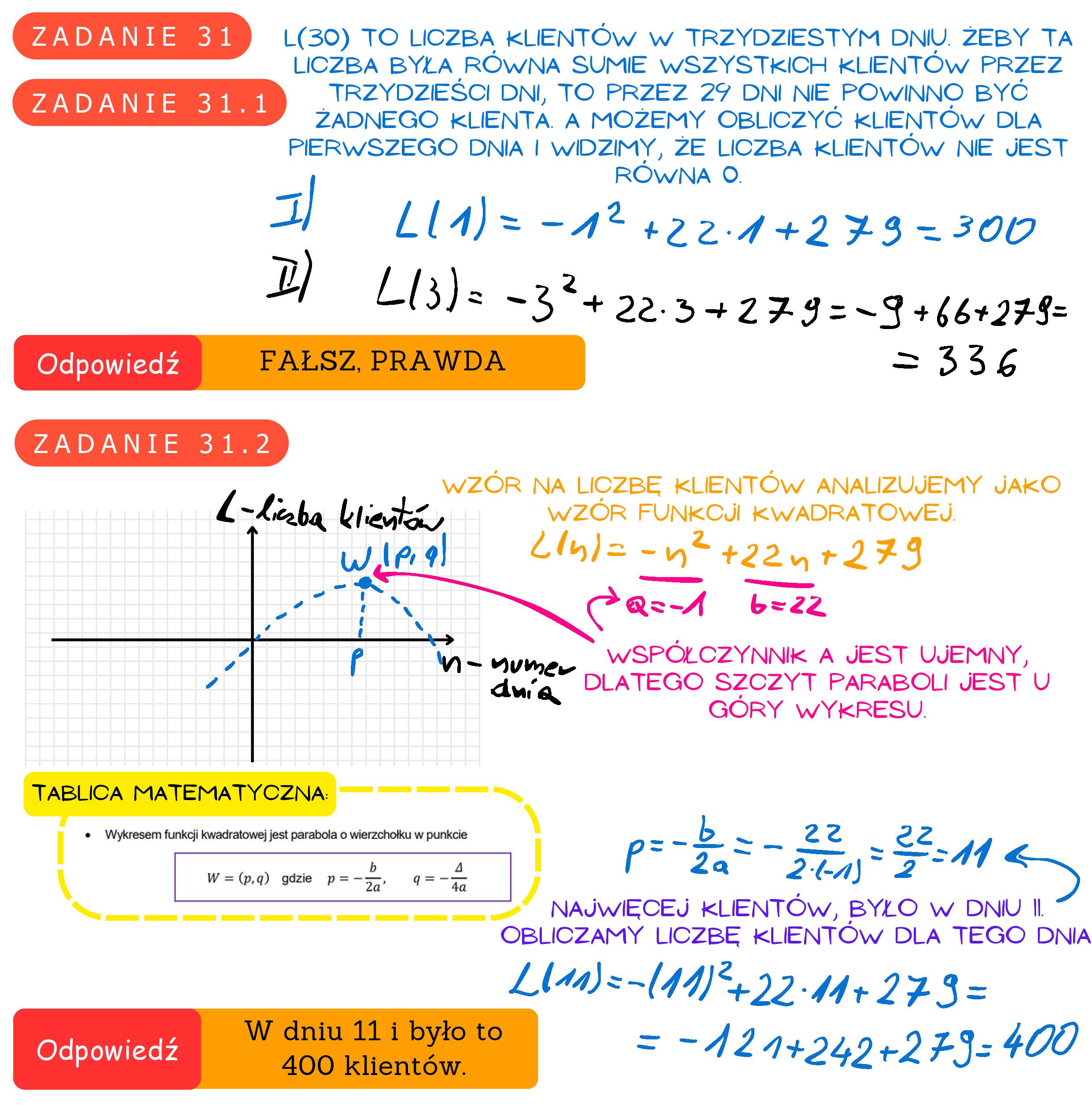 Solution for MATEMATYKA 2023 MAJ MATURA PODSTAWOWA ZADANIE 31