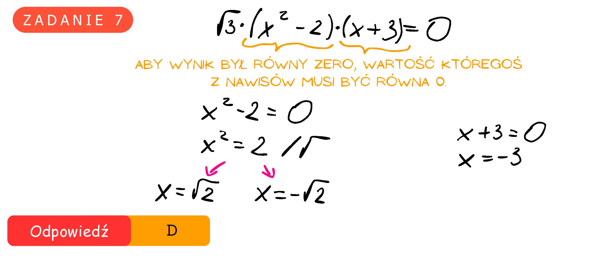 Solution for MATEMATYKA 2023 MAJ MATURA PODSTAWOWA ZADANIE 7