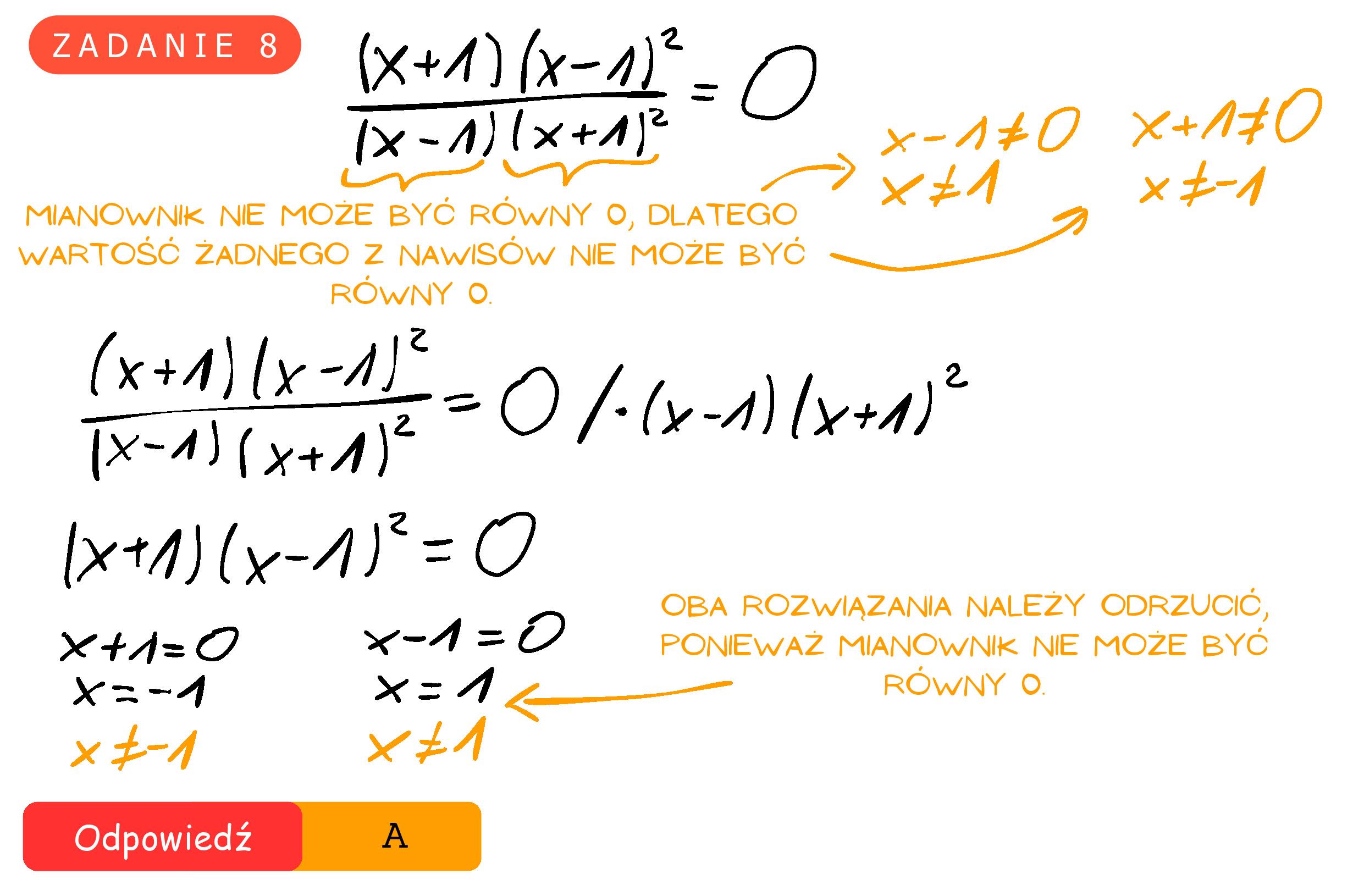 Solution for MATEMATYKA 2023 MAJ MATURA PODSTAWOWA ZADANIE 8