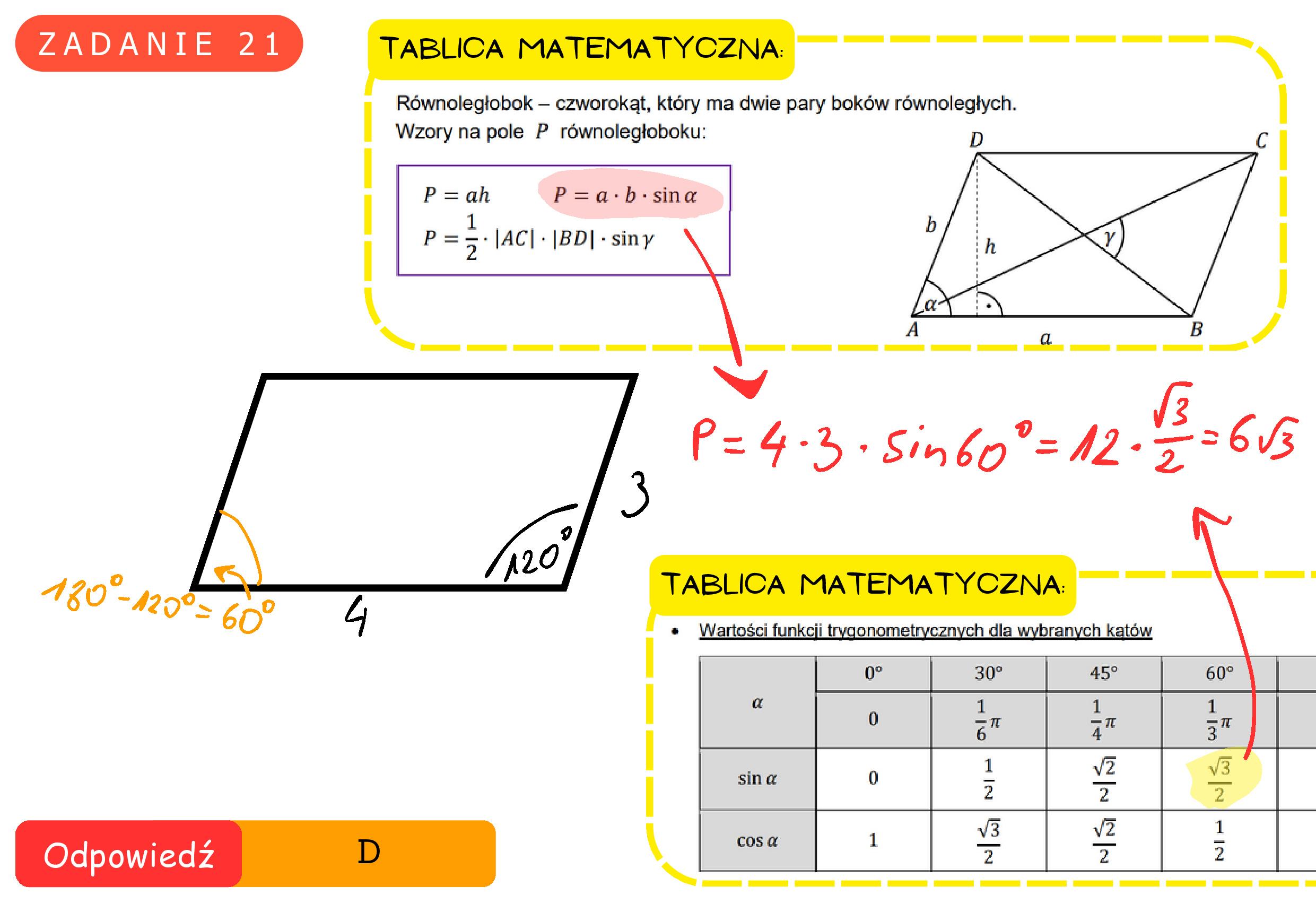 Solution for MATEMATYKA 2024 MAJ MATURA PODSTAWOWA ZADANIE 21