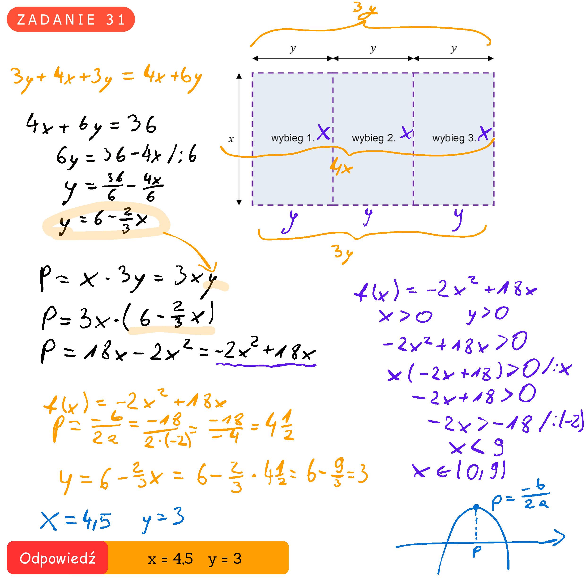 Solution for MATEMATYKA 2024 MAJ MATURA PODSTAWOWA ZADANIE 31