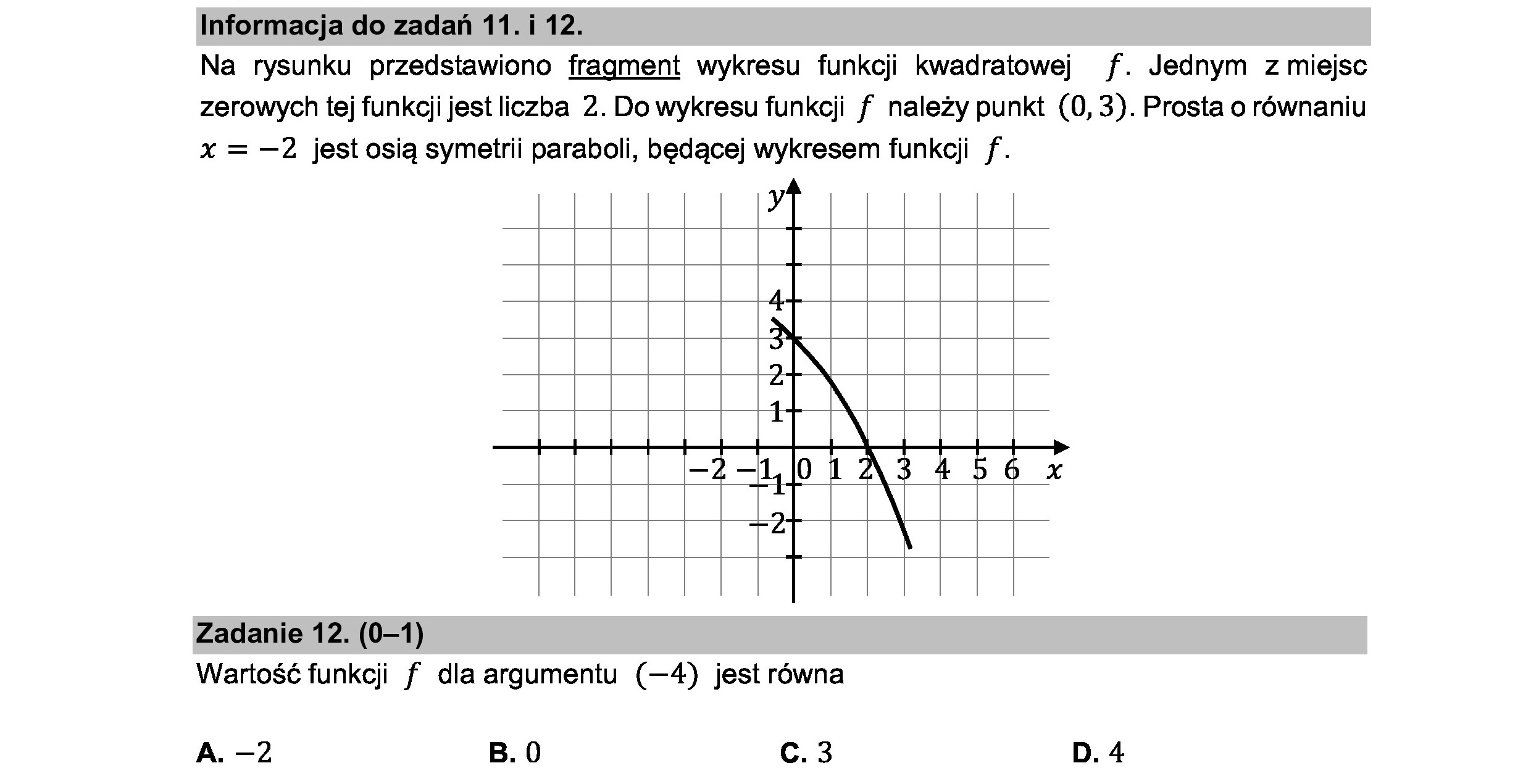 MATEMATYKA 2021 CZERWIEC MATURA PODSTAWOWA ZADANIE 12