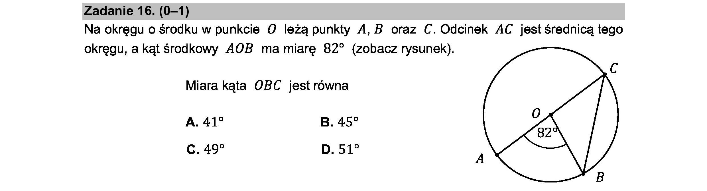 MATEMATYKA 2021 CZERWIEC MATURA PODSTAWOWA ZADANIE 16