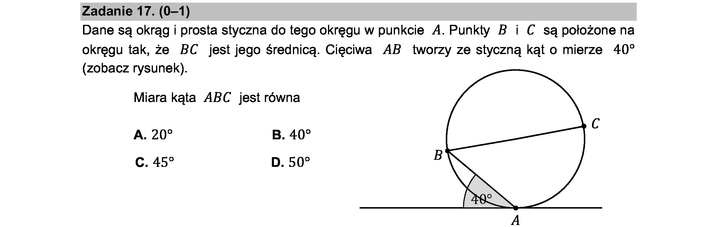 MATEMATYKA 2021 CZERWIEC MATURA PODSTAWOWA ZADANIE 17