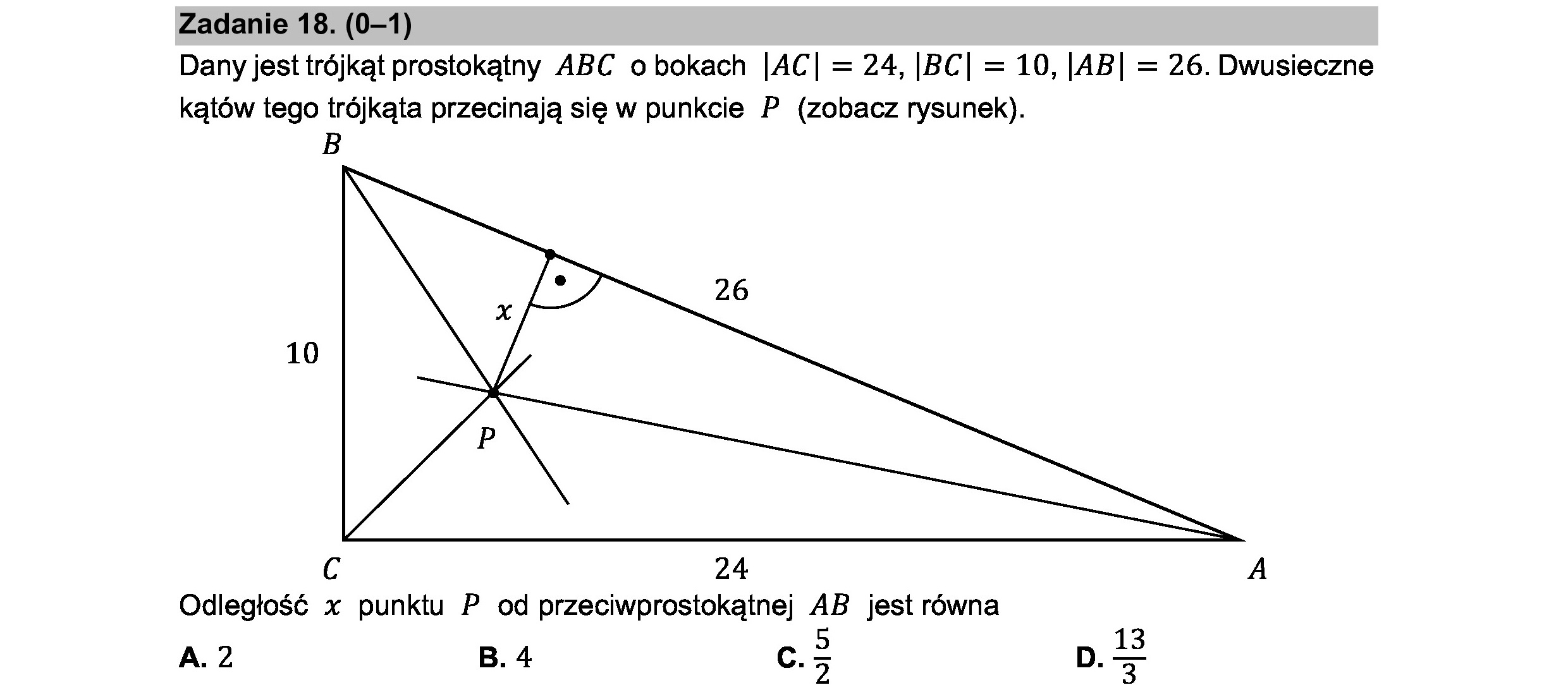 MATEMATYKA 2021 CZERWIEC MATURA PODSTAWOWA ZADANIE 18