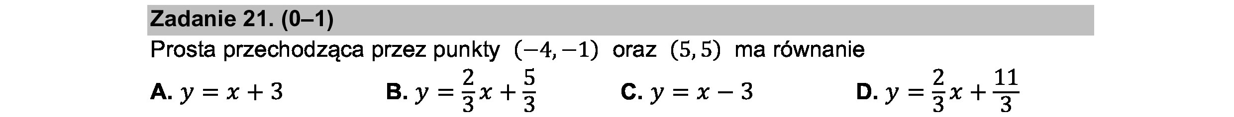 MATEMATYKA 2021 CZERWIEC MATURA PODSTAWOWA ZADANIE 21