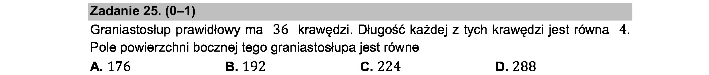 MATEMATYKA 2021 CZERWIEC MATURA PODSTAWOWA ZADANIE 25