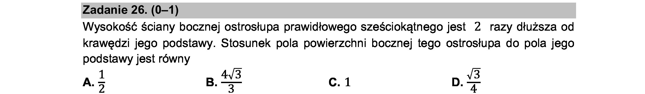 MATEMATYKA 2021 CZERWIEC MATURA PODSTAWOWA ZADANIE 26