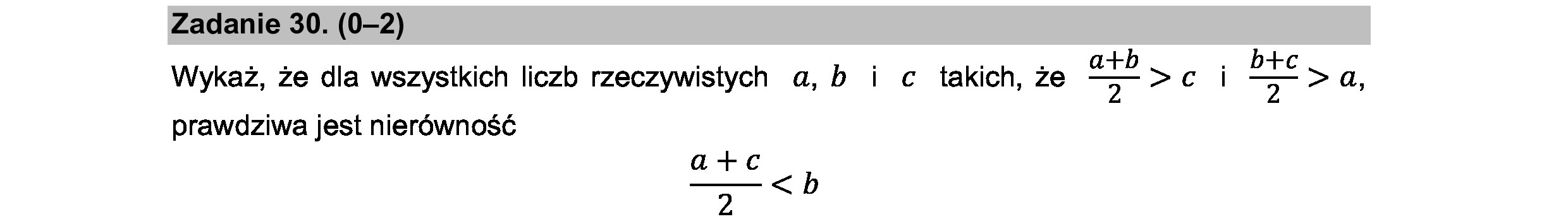 MATEMATYKA 2021 CZERWIEC MATURA PODSTAWOWA ZADANIE 30