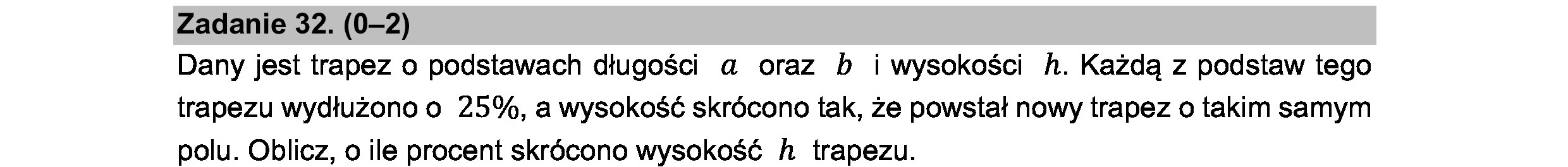 MATEMATYKA 2021 CZERWIEC MATURA PODSTAWOWA ZADANIE 32