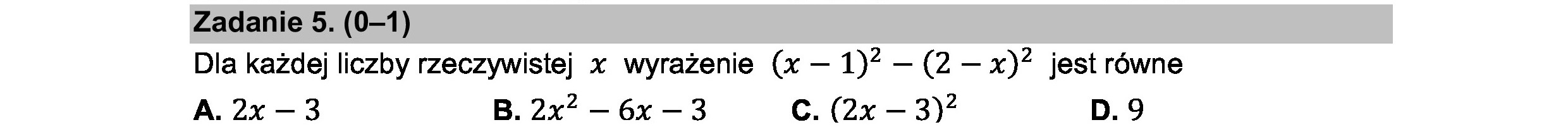 MATEMATYKA 2021 CZERWIEC MATURA PODSTAWOWA ZADANIE 5