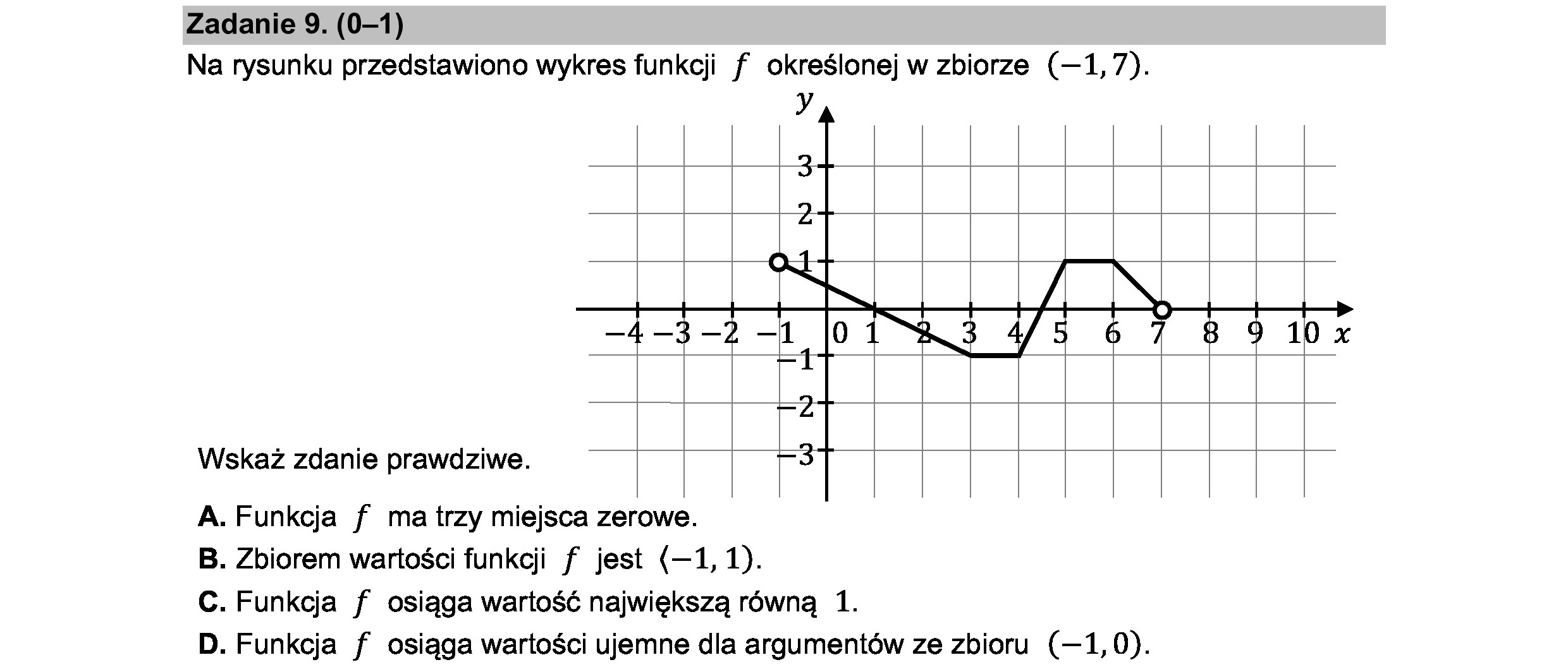 MATEMATYKA 2021 CZERWIEC MATURA PODSTAWOWA ZADANIE 9