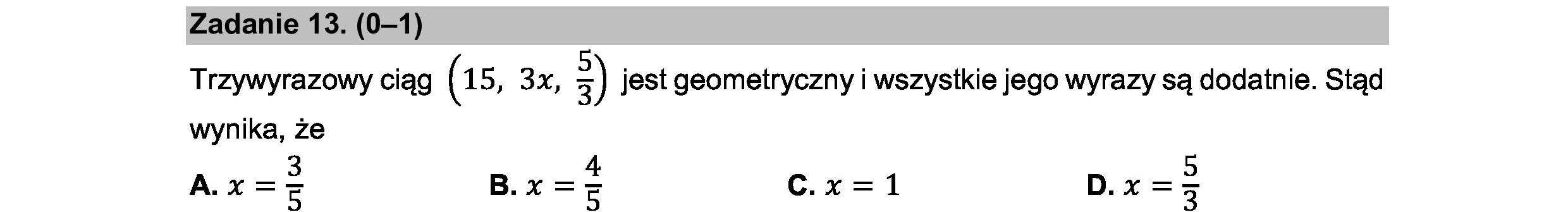 MATEMATYKA 2021 MAJ MATURA PODSTAWOWA ZADANIE 13