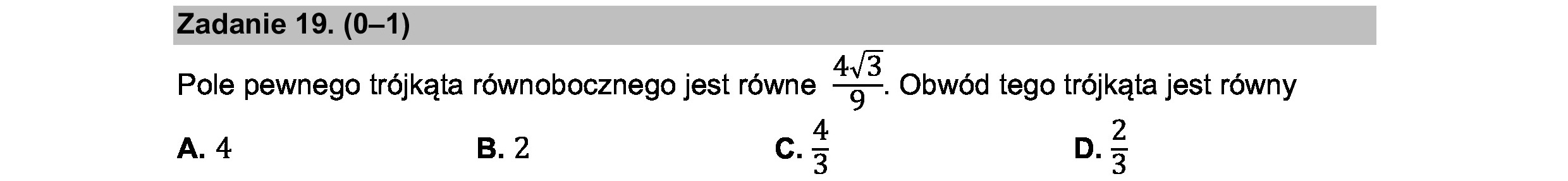 MATEMATYKA 2021 MAJ MATURA PODSTAWOWA ZADANIE 19