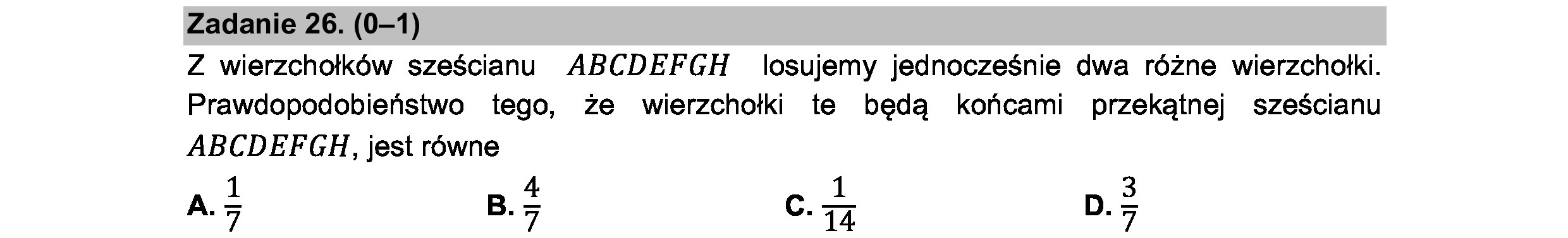 MATEMATYKA 2021 MAJ MATURA PODSTAWOWA ZADANIE 26