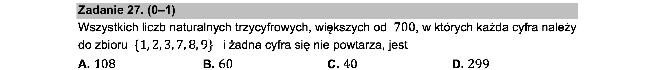 MATEMATYKA 2021 MAJ MATURA PODSTAWOWA ZADANIE 27