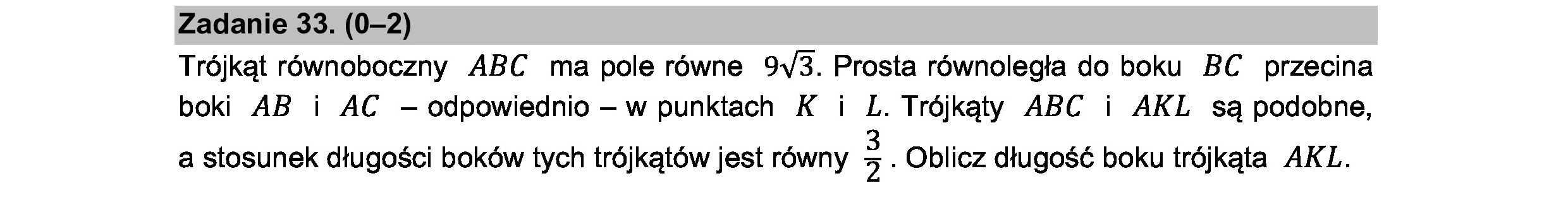 MATEMATYKA 2021 MAJ MATURA PODSTAWOWA ZADANIE 33