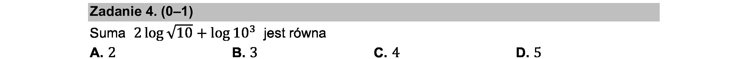 MATEMATYKA 2021 MAJ MATURA PODSTAWOWA ZADANIE 4