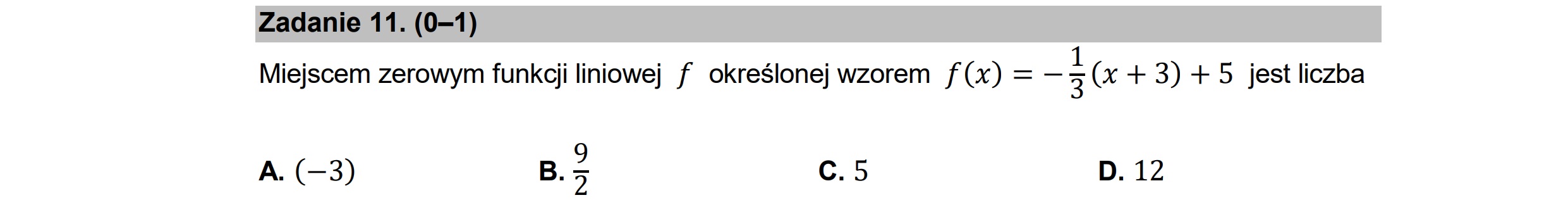 MATEMATYKA 2022 MAJ MATURA PODSTAWOWA ZADANIE 11