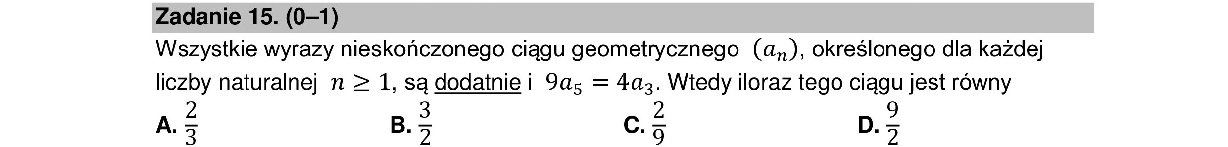 MATEMATYKA 2022 MAJ MATURA PODSTAWOWA ZADANIE 15