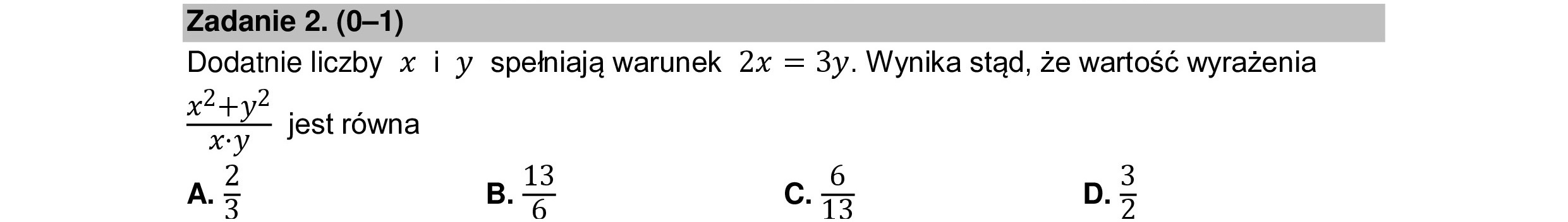 MATEMATYKA 2022 MAJ MATURA PODSTAWOWA ZADANIE 2