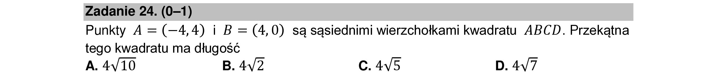 MATEMATYKA 2022 MAJ MATURA PODSTAWOWA ZADANIE 24