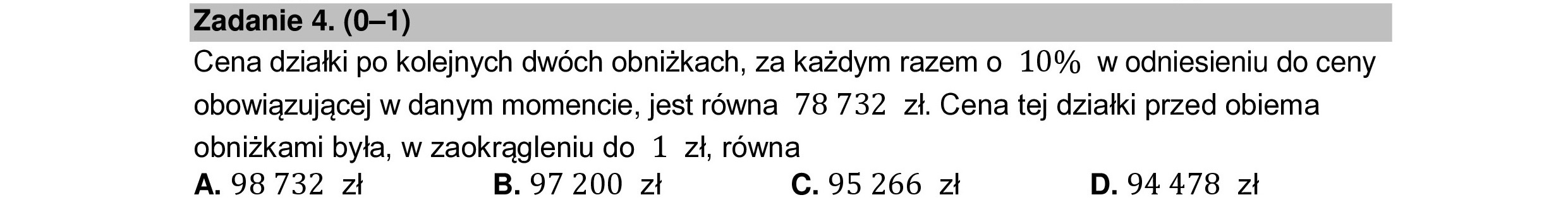 MATEMATYKA 2022 MAJ MATURA PODSTAWOWA ZADANIE 4