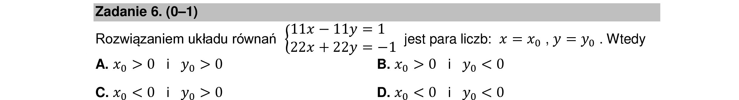 MATEMATYKA 2022 MAJ MATURA PODSTAWOWA ZADANIE 6