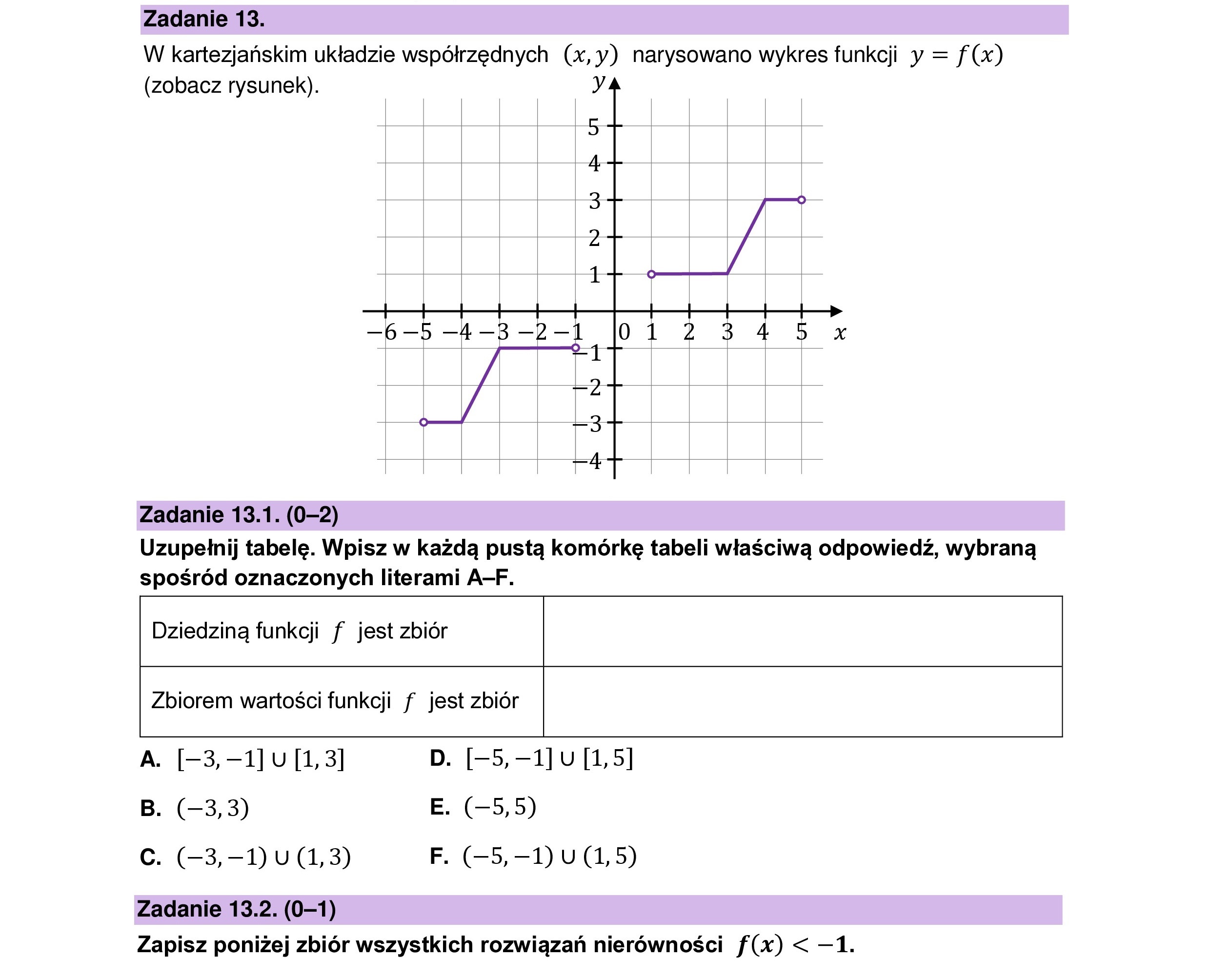 MATEMATYKA 2023 CZERWIEC MATURA PODSTAWOWA ZADANIE 13