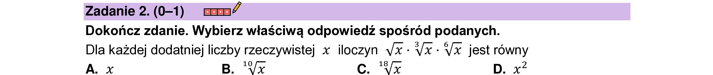 MATEMATYKA 2023 CZERWIEC MATURA PODSTAWOWA ZADANIE 2
