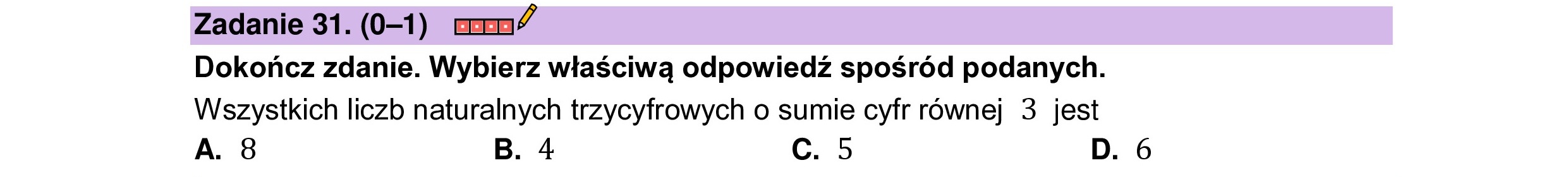 MATEMATYKA 2023 CZERWIEC MATURA PODSTAWOWA ZADANIE 31