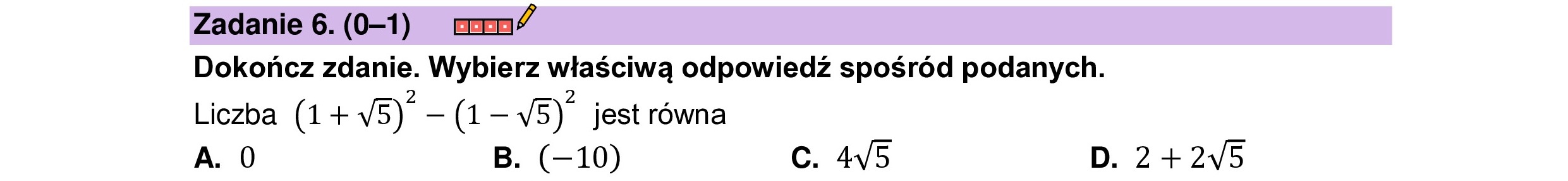 MATEMATYKA 2023 CZERWIEC MATURA PODSTAWOWA ZADANIE 6