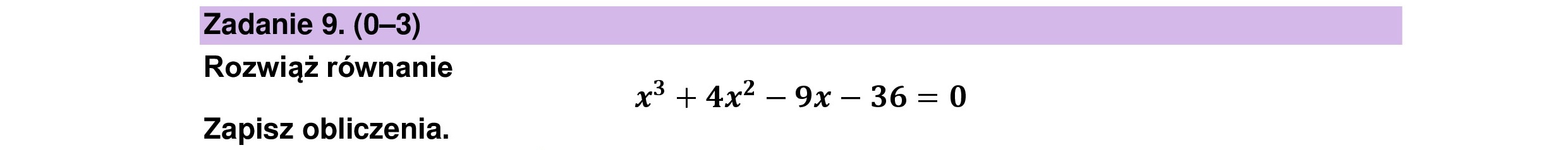 MATEMATYKA 2023 CZERWIEC MATURA PODSTAWOWA ZADANIE 9