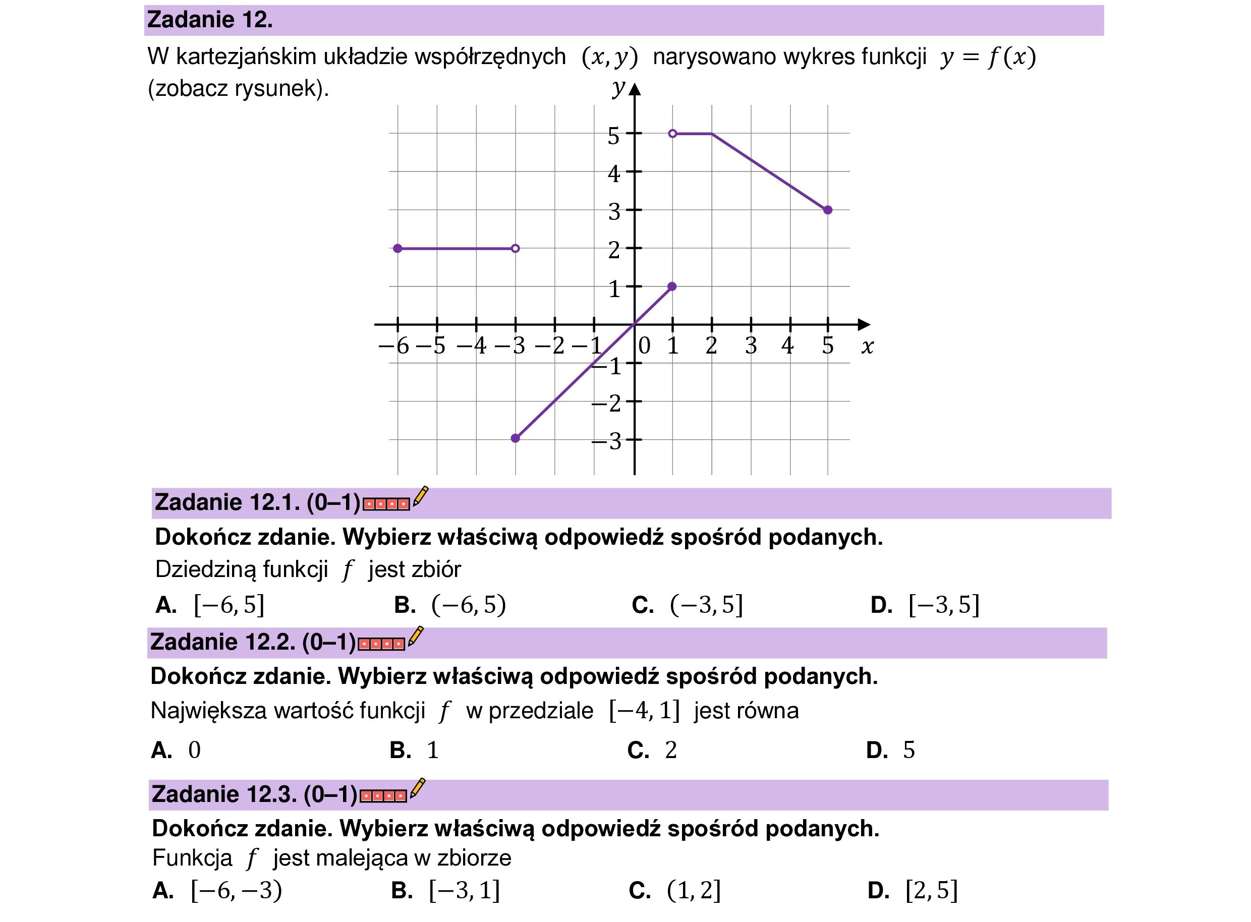 MATEMATYKA 2023 MAJ MATURA PODSTAWOWA ZADANIE 12