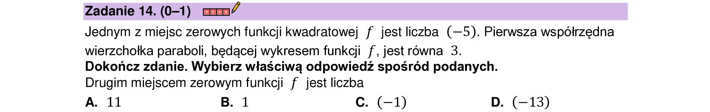 MATEMATYKA 2023 MAJ MATURA PODSTAWOWA ZADANIE 14