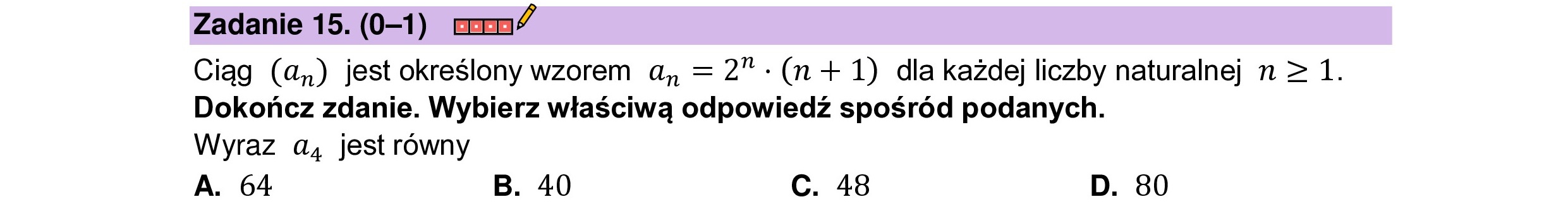 MATEMATYKA 2023 MAJ MATURA PODSTAWOWA ZADANIE 15