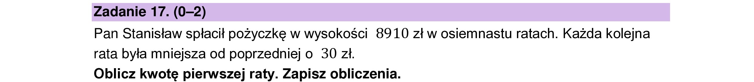 MATEMATYKA 2023 MAJ MATURA PODSTAWOWA ZADANIE 17