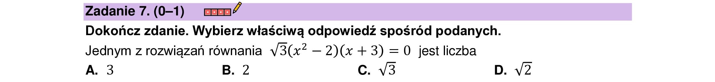 MATEMATYKA 2023 MAJ MATURA PODSTAWOWA ZADANIE 7