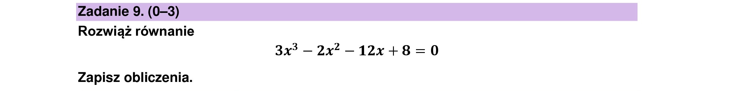 MATEMATYKA 2023 MAJ MATURA PODSTAWOWA ZADANIE 9