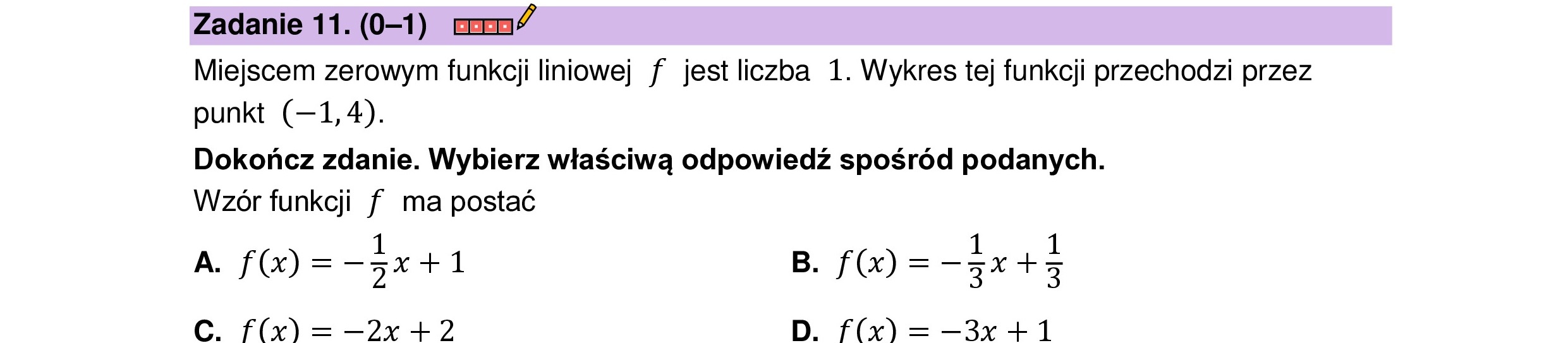 MATEMATYKA 2023 SIERPIEN POPRAWKOWA PODSTAWOWA ZADANIE 11