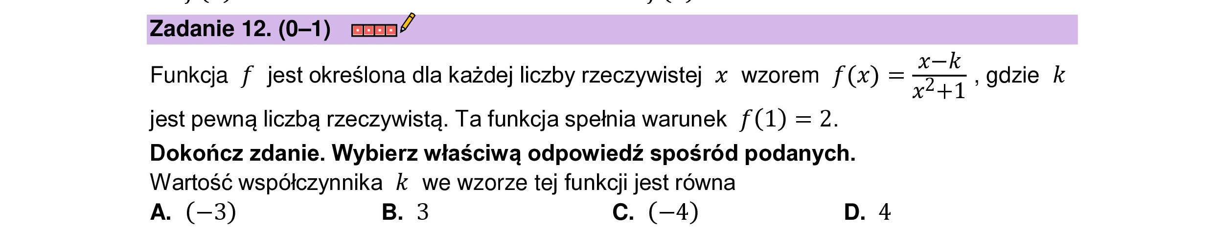MATEMATYKA 2023 SIERPIEN POPRAWKOWA PODSTAWOWA ZADANIE 12