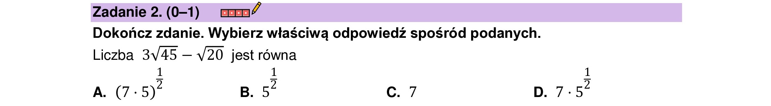 MATEMATYKA 2023 SIERPIEN POPRAWKOWA PODSTAWOWA ZADANIE 2