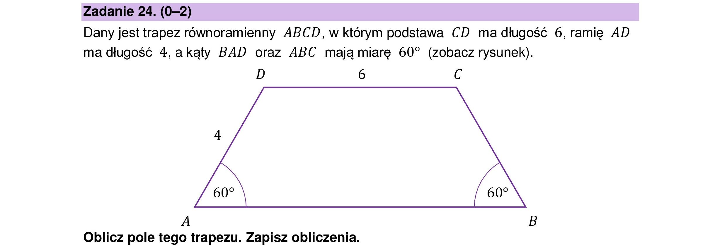 MATEMATYKA 2023 SIERPIEN POPRAWKOWA PODSTAWOWA ZADANIE 24
