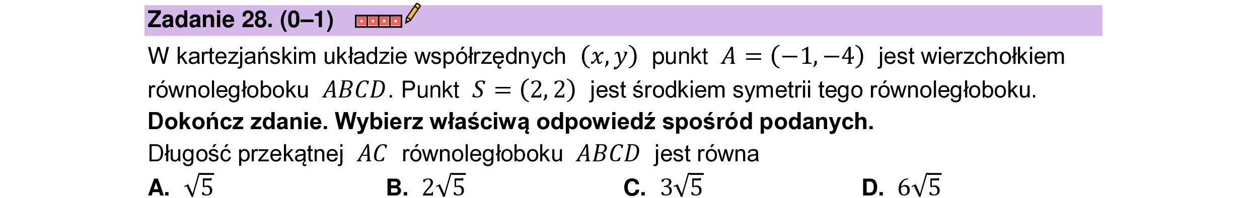 MATEMATYKA 2023 SIERPIEN POPRAWKOWA PODSTAWOWA ZADANIE 28