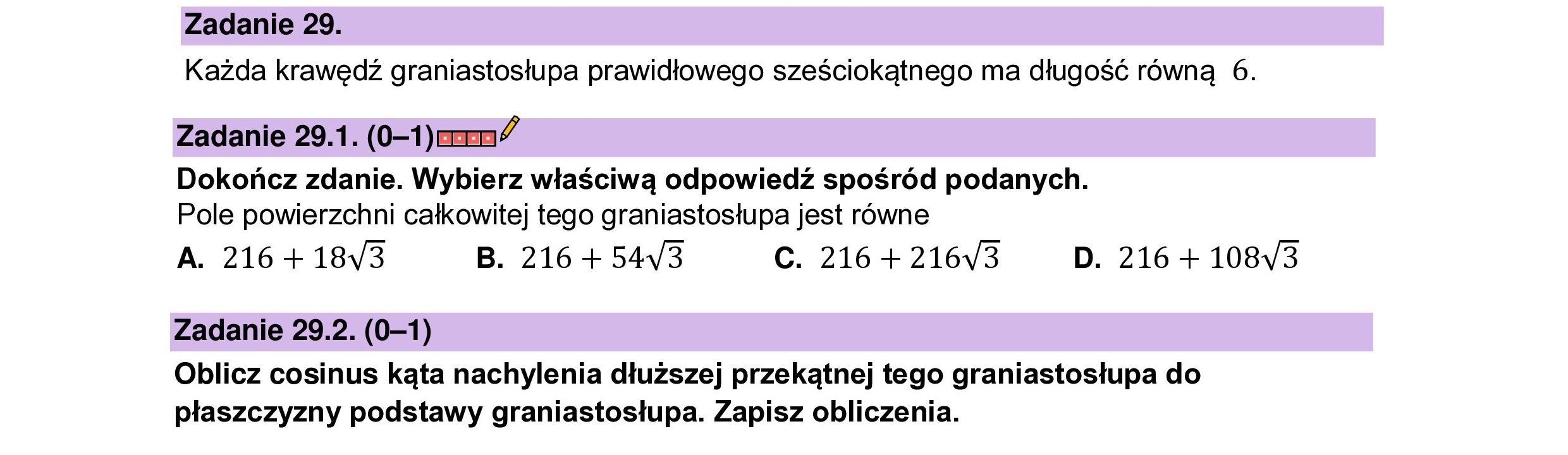 MATEMATYKA 2023 SIERPIEN POPRAWKOWA PODSTAWOWA ZADANIE 29