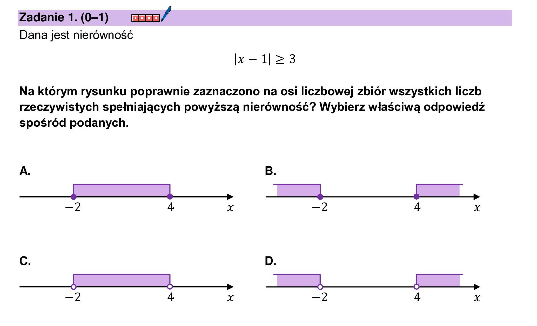 MATEMATYKA 2024 MAJ MATURA PODSTAWOWA ZADANIE 1