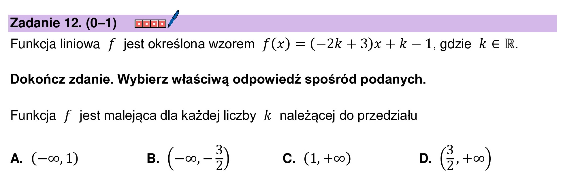 MATEMATYKA 2024 MAJ MATURA PODSTAWOWA ZADANIE 12