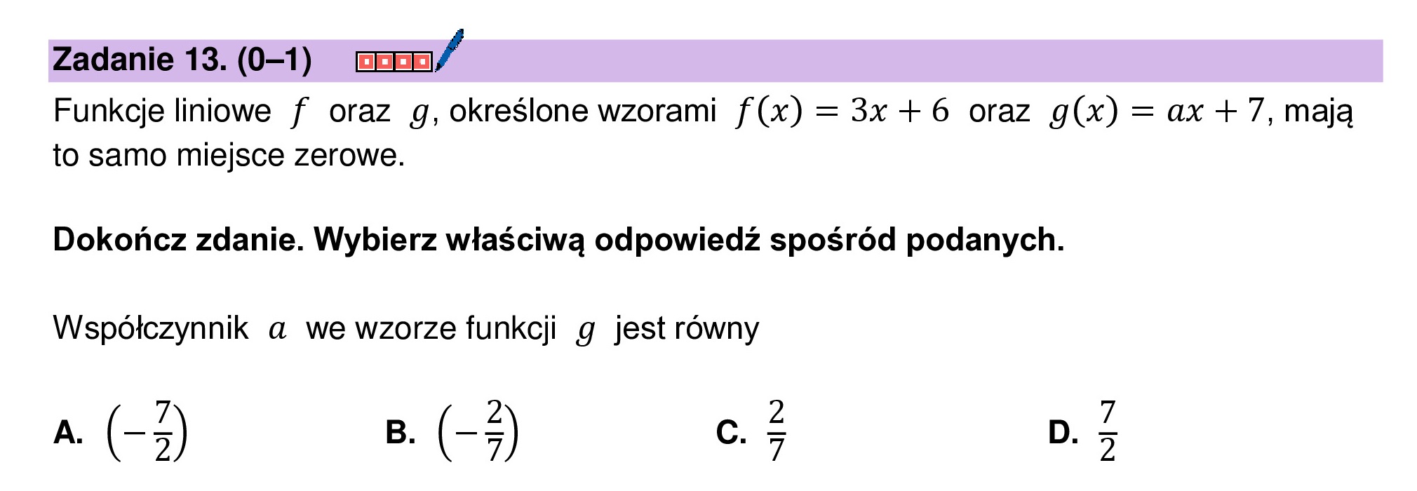 MATEMATYKA 2024 MAJ MATURA PODSTAWOWA ZADANIE 13