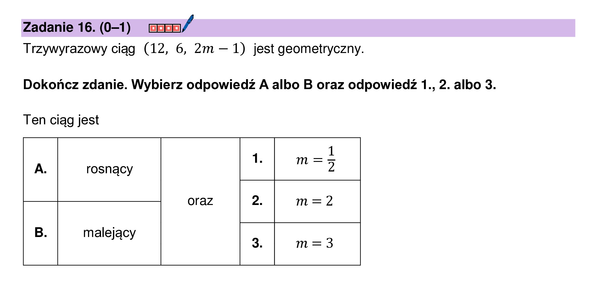 MATEMATYKA 2024 MAJ MATURA PODSTAWOWA ZADANIE 16