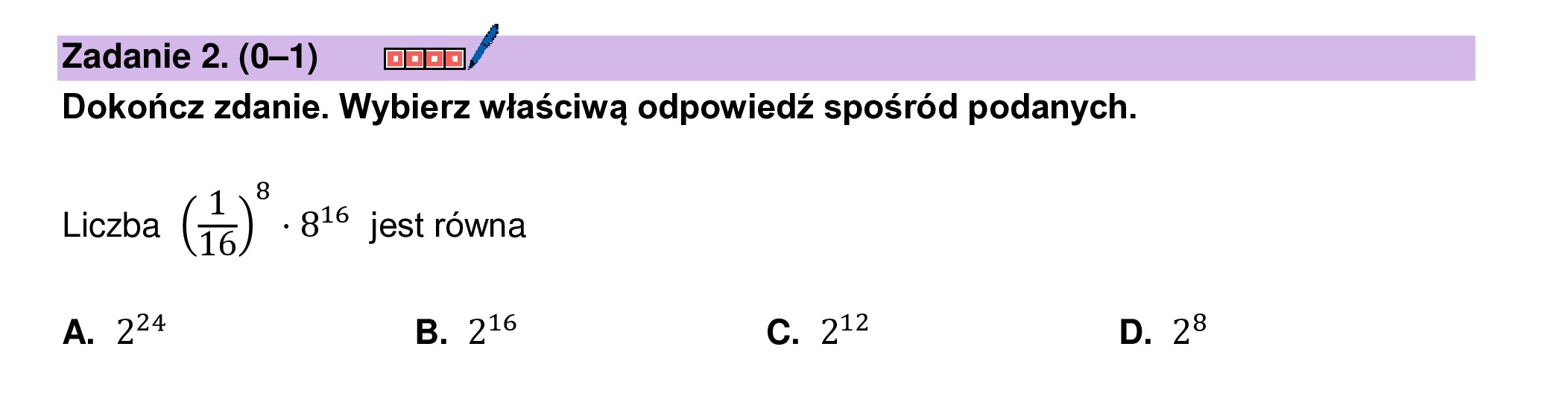 MATEMATYKA 2024 MAJ MATURA PODSTAWOWA ZADANIE 2